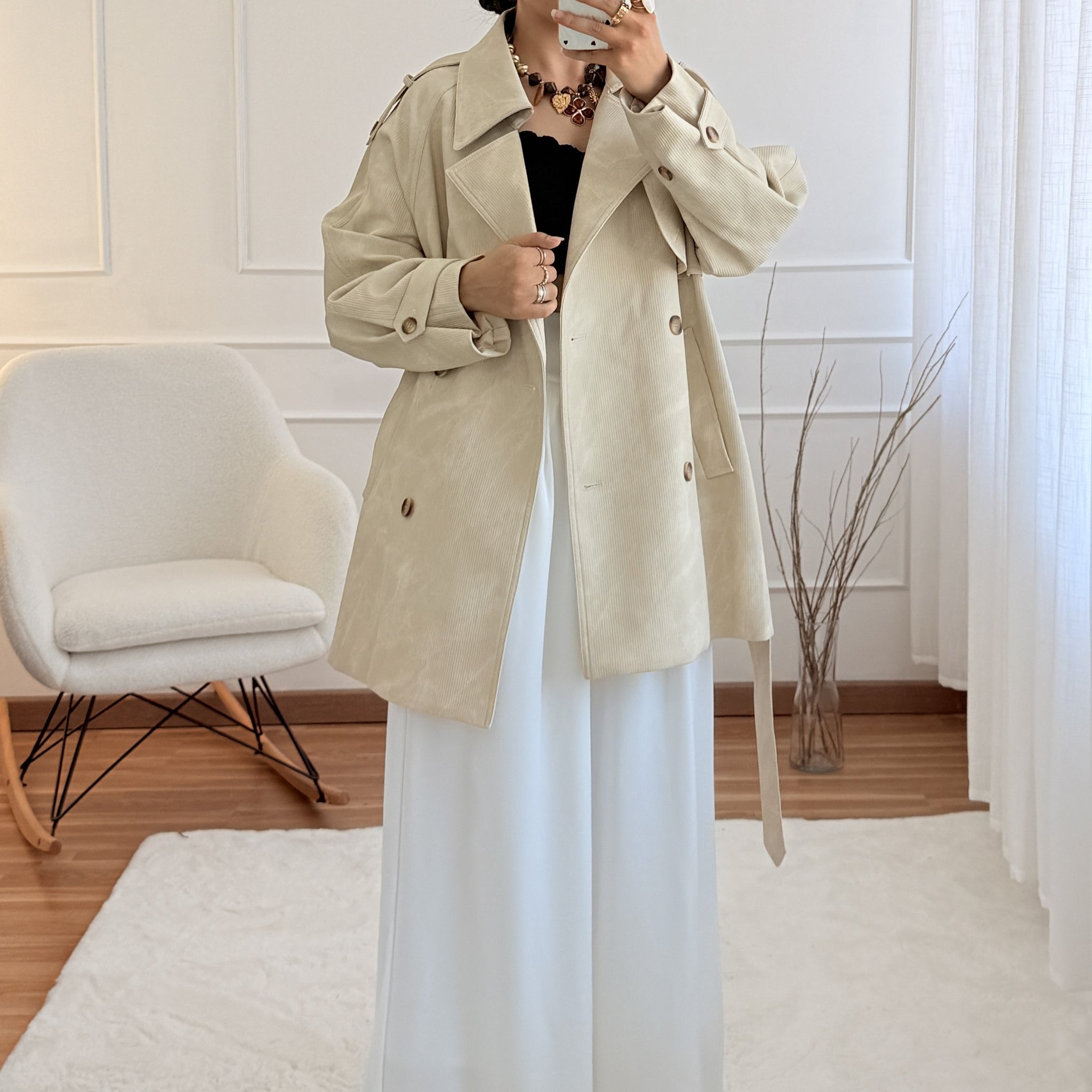 Casaco trench curto LUMINA
