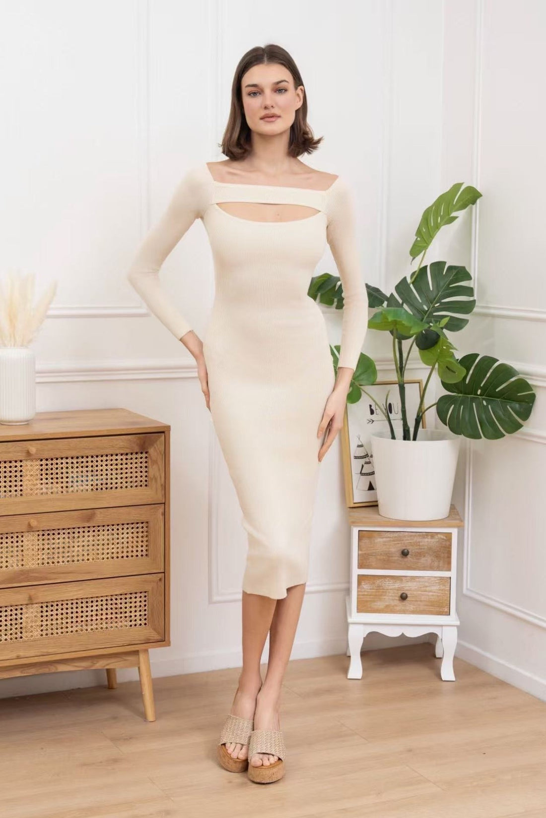 Vestido malha justo