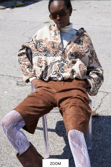 Casaco bomber estampado paisley LUMINA