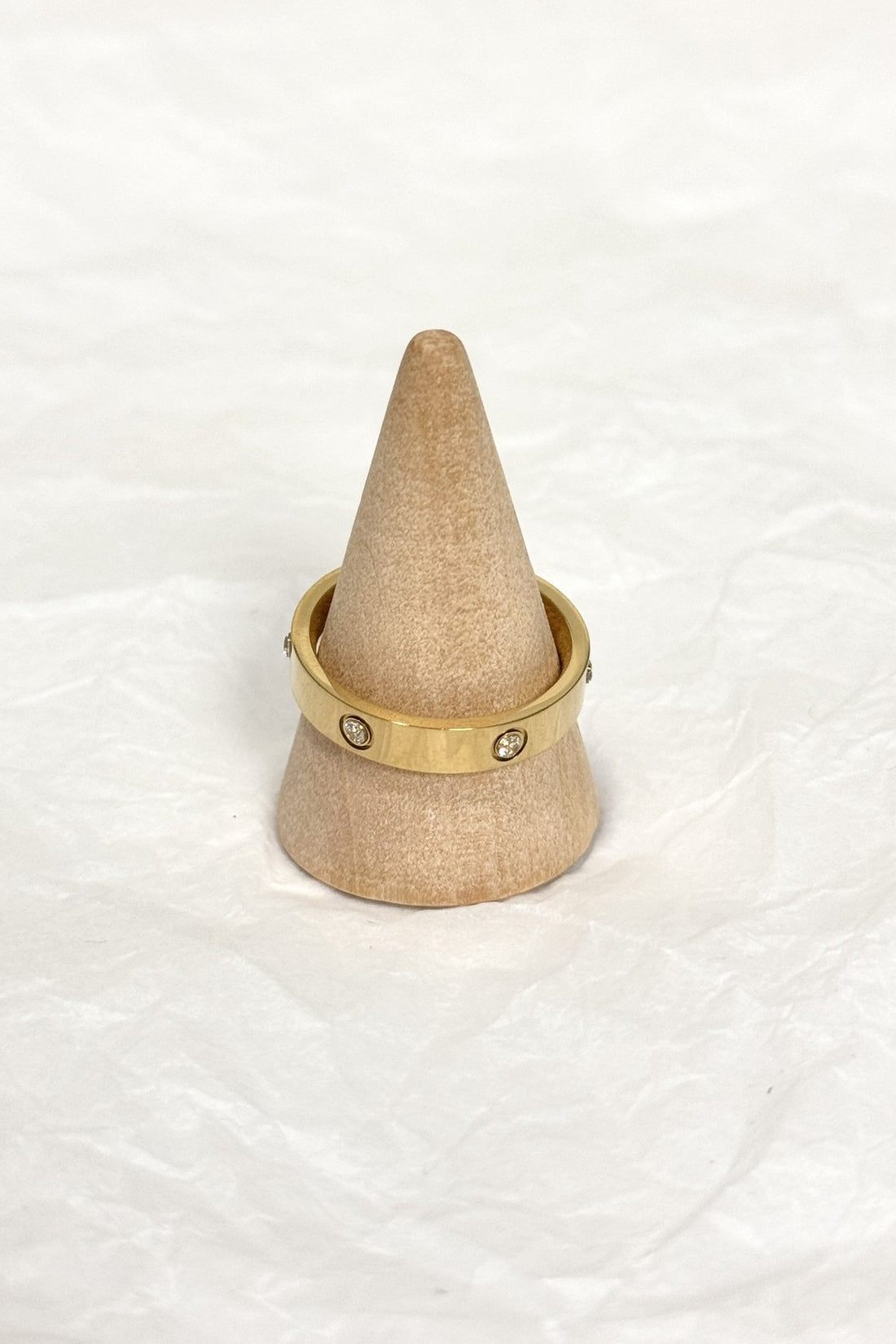 Anel de Banda Larga em Aço com Cristais - lavishiochicAnellavishiochic