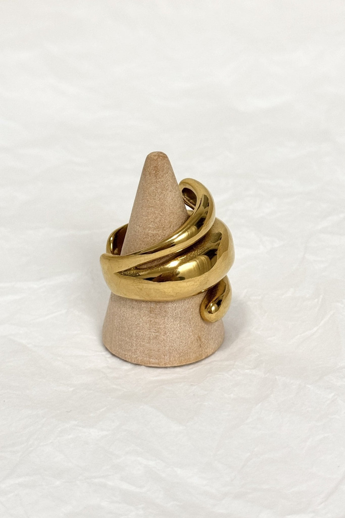 Anel Minimalista de Design Fluido em Aço - lavishiochicAnellavishiochic