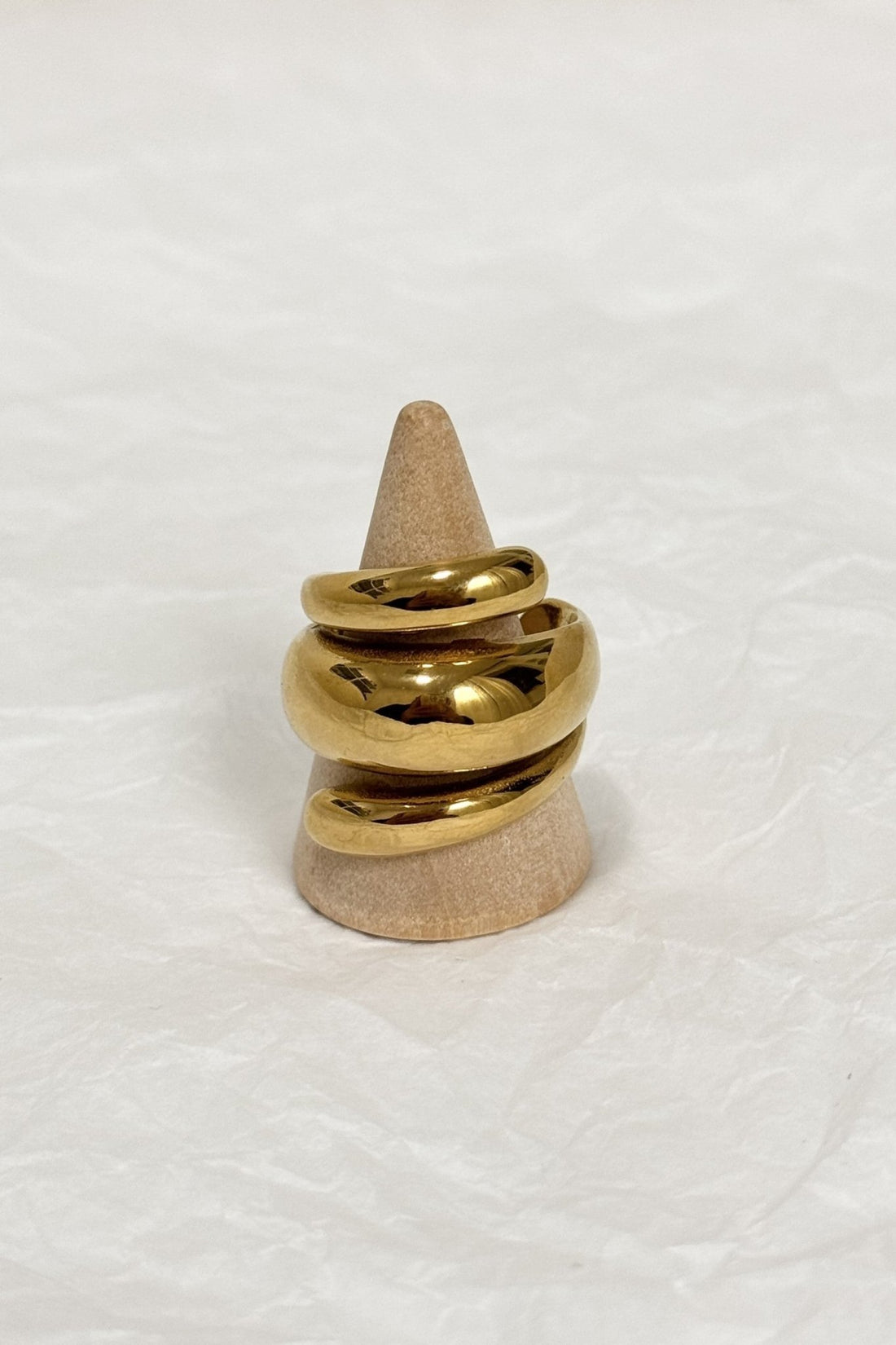 Anel Minimalista de Design Fluido em Aço - lavishiochicAnellavishiochic