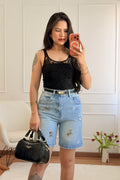 Bermudas de Ganga com Estampa de Cães - lavishiochiccalçõeslavishiochic