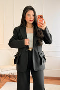 Blazer bolsos com laço LUMINA - lavishiochicBlazerlumina