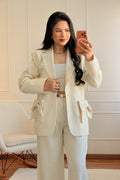 Blazer bolsos com laço LUMINA - lavishiochicBlazerlumina