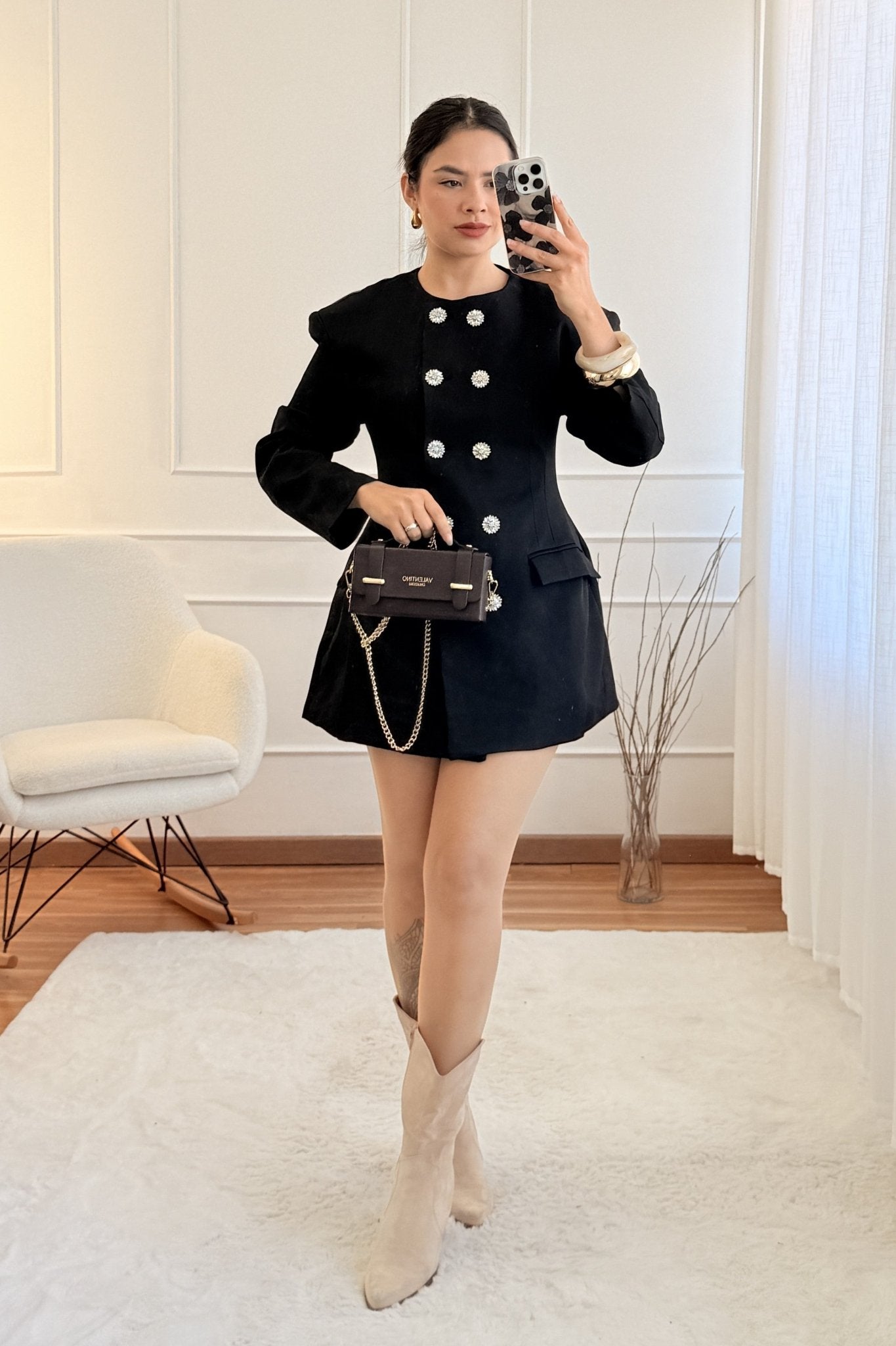 Blazer botões decorativos MOCHY - lavishiochiccasacoMochy
