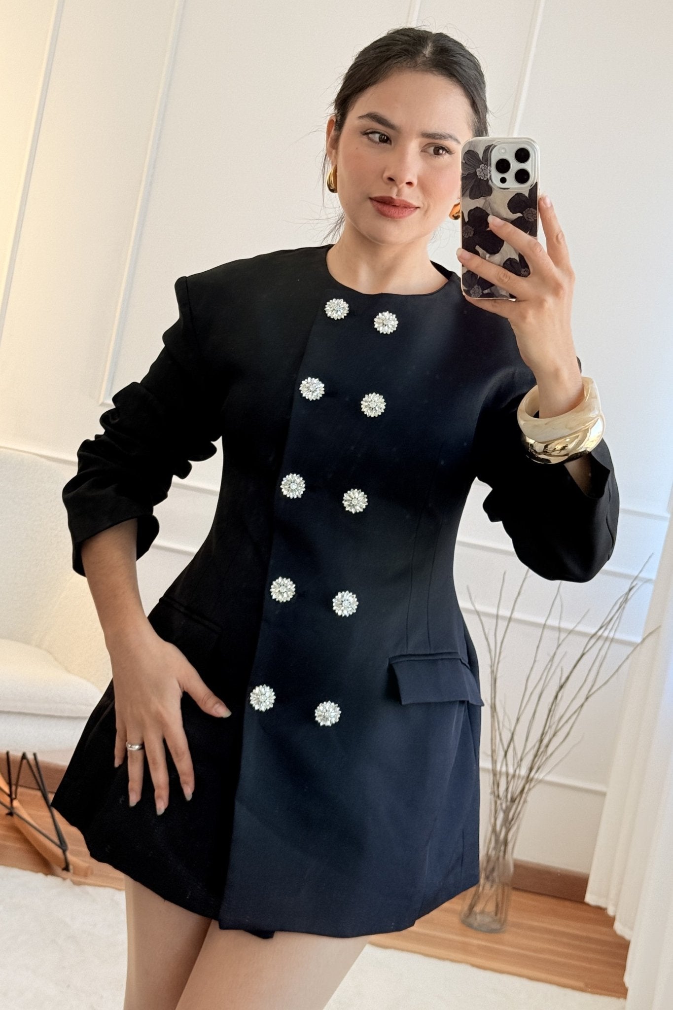 Blazer botões decorativos MOCHY - lavishiochiccasacoMochy