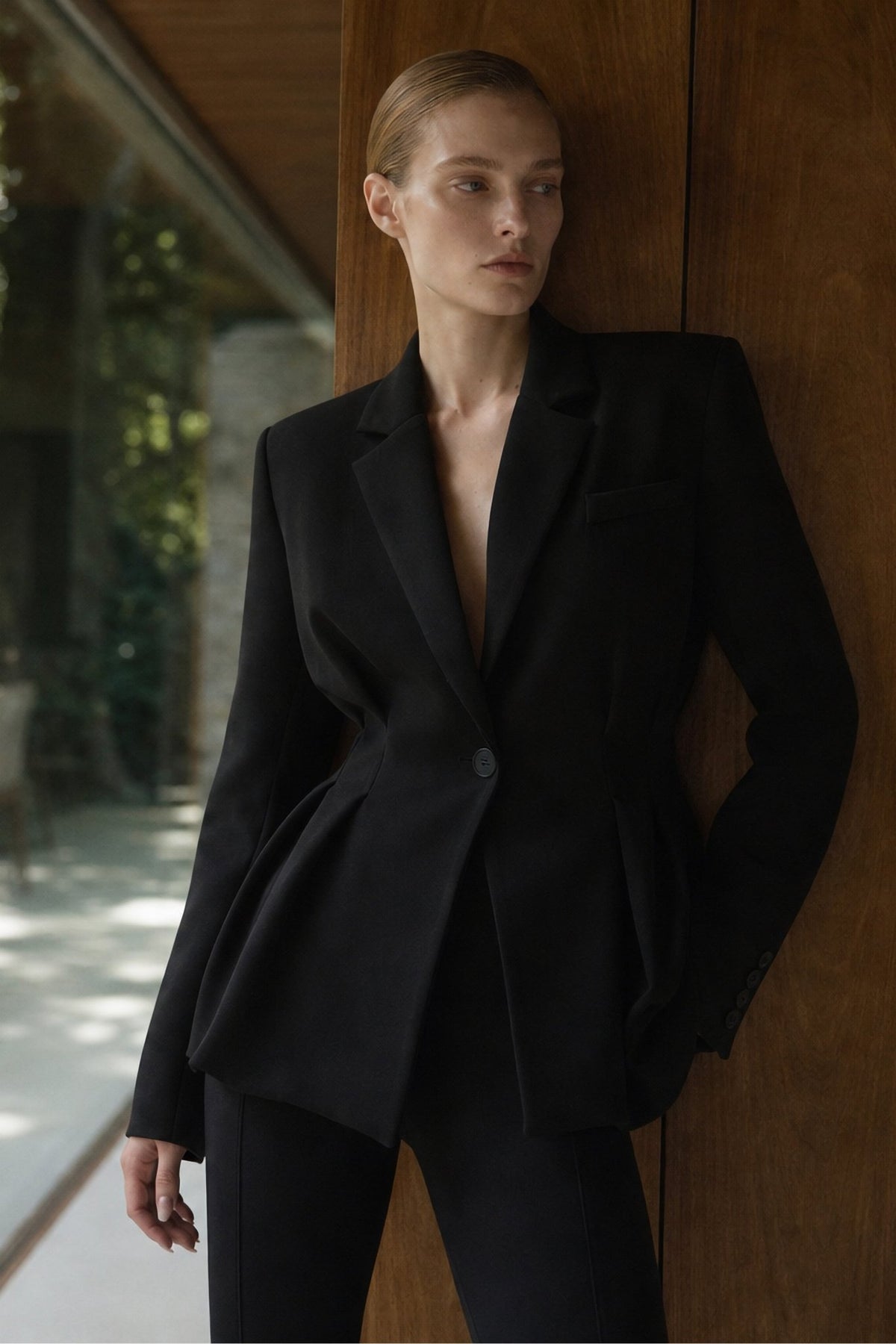 Blazer com cintura marcada e drapeados LUMINA - lavishiochicBlazerlumina