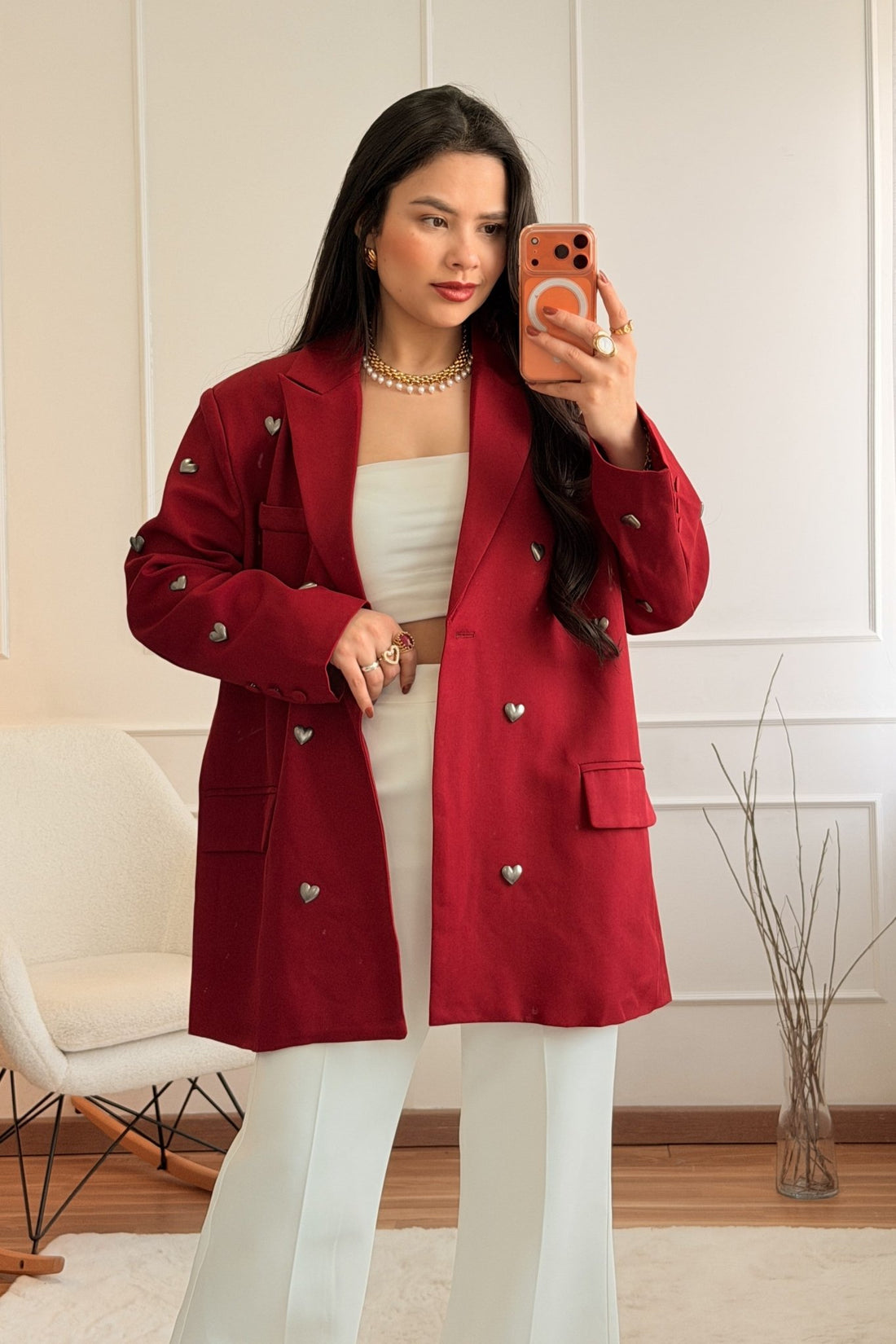 Blazer com corações MOCHY - lavishiochicBlazerMochy