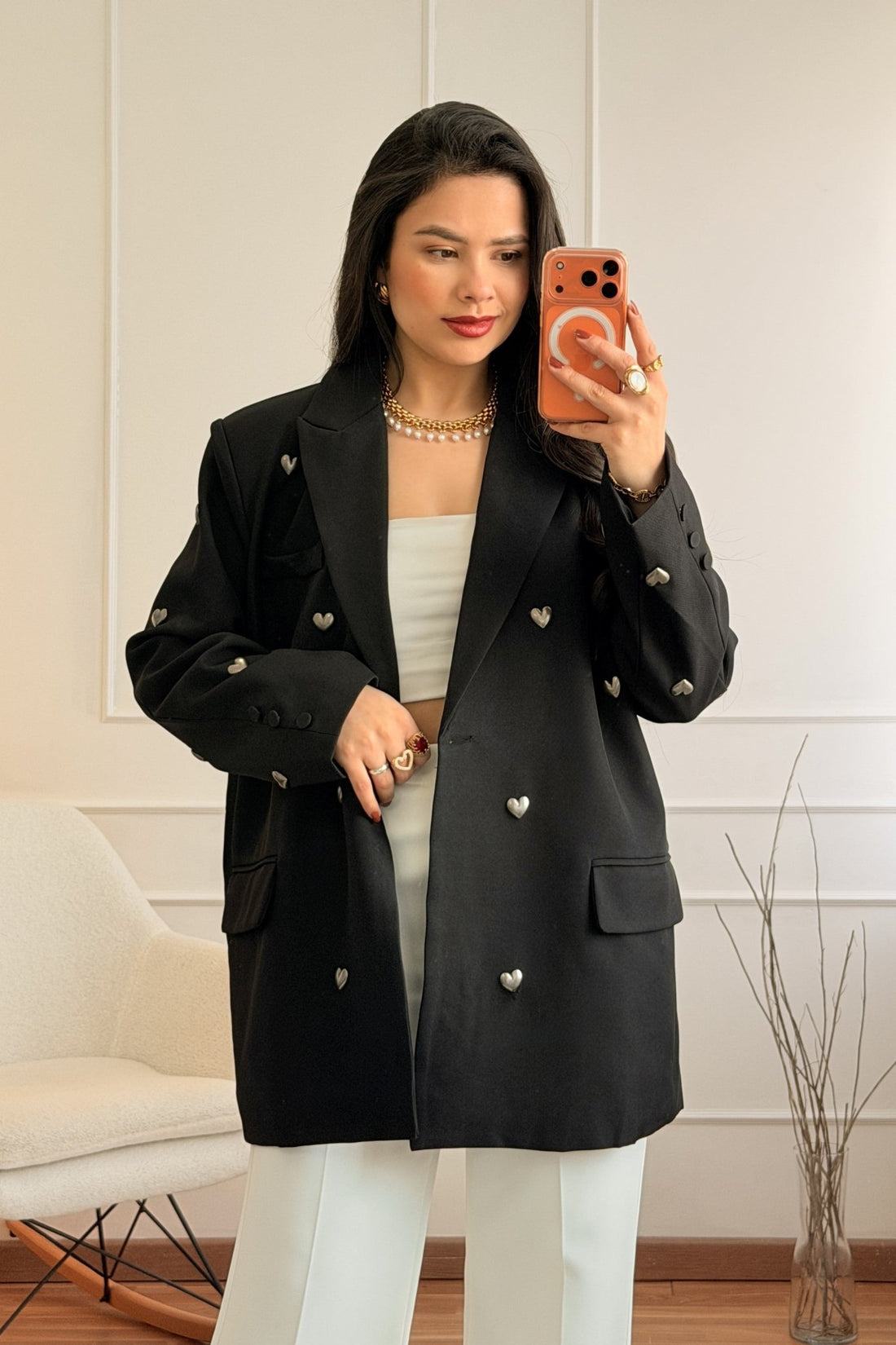 Blazer com corações MOCHY - lavishiochicBlazerMochy