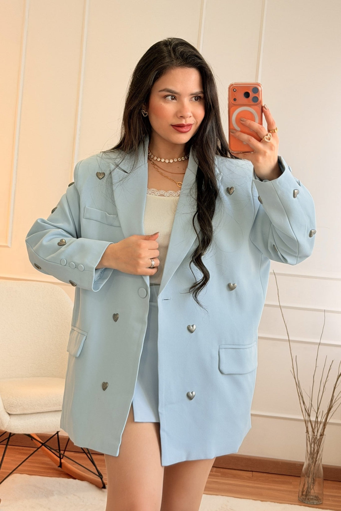 Blazer com corações MOCHY - lavishiochicBlazerMochy