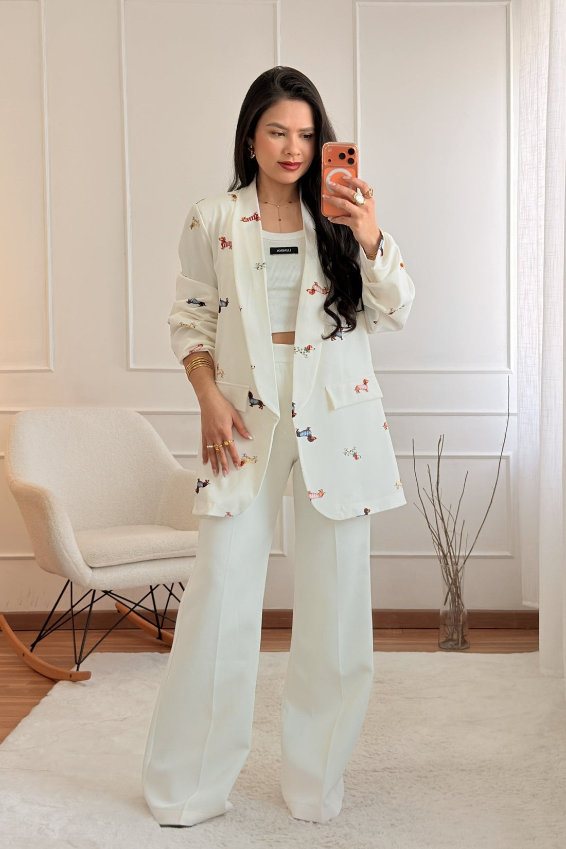 Blazer com Estampa Divertida - lavishiochicBlazerlavishiochic