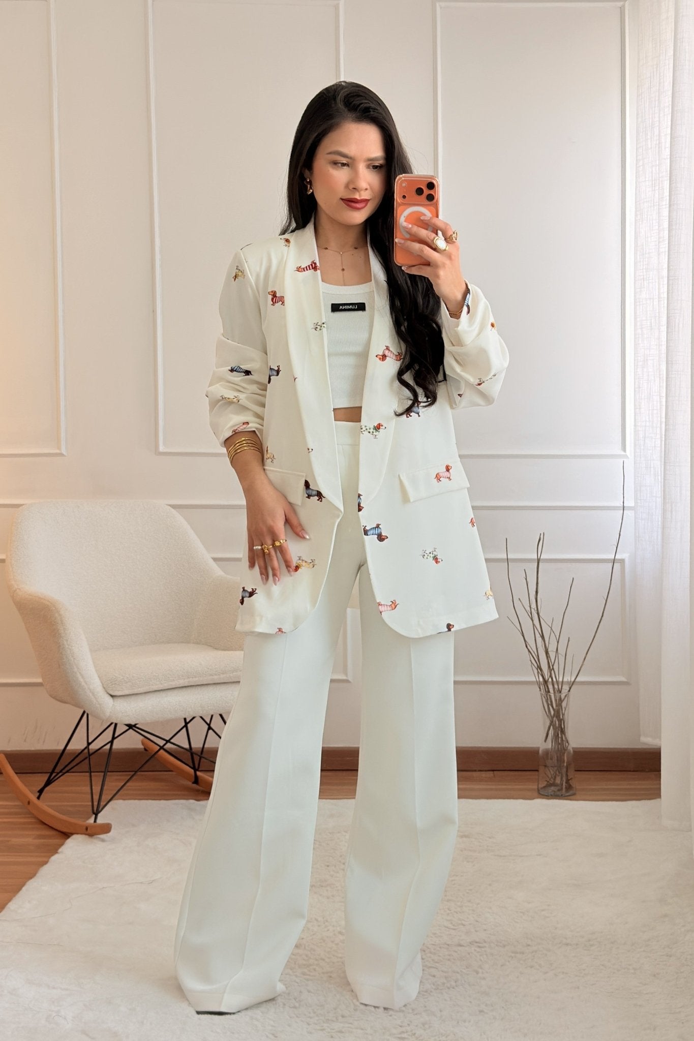 Blazer com Estampa Divertida - lavishiochicBlazerlavishiochic