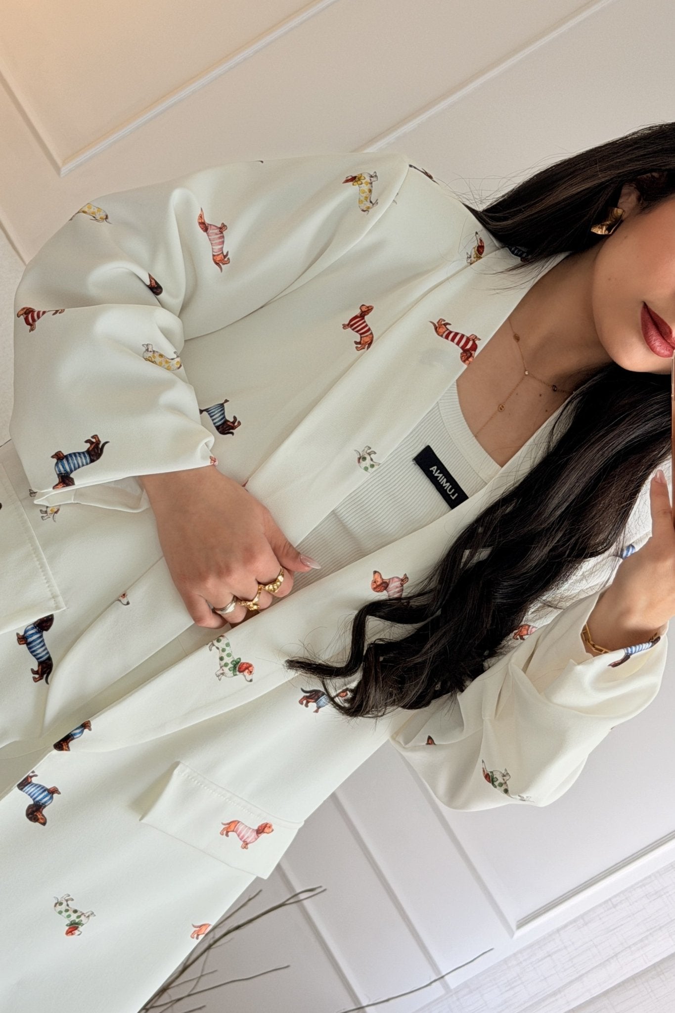Blazer com Estampa Divertida - lavishiochicBlazerlavishiochic