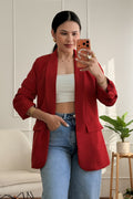 Blazer com mangas franzidas - lavishiochicBlazerlavishiochic