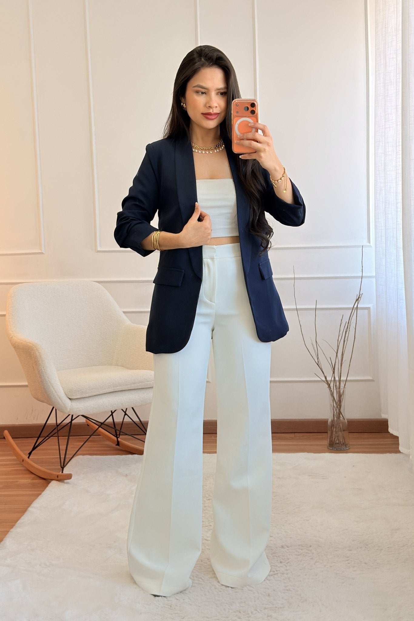 Blazer com mangas franzidas - lavishiochicBlazerlavishiochic