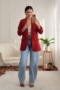 Blazer com mangas franzidas - lavishiochicBlazerlavishiochic