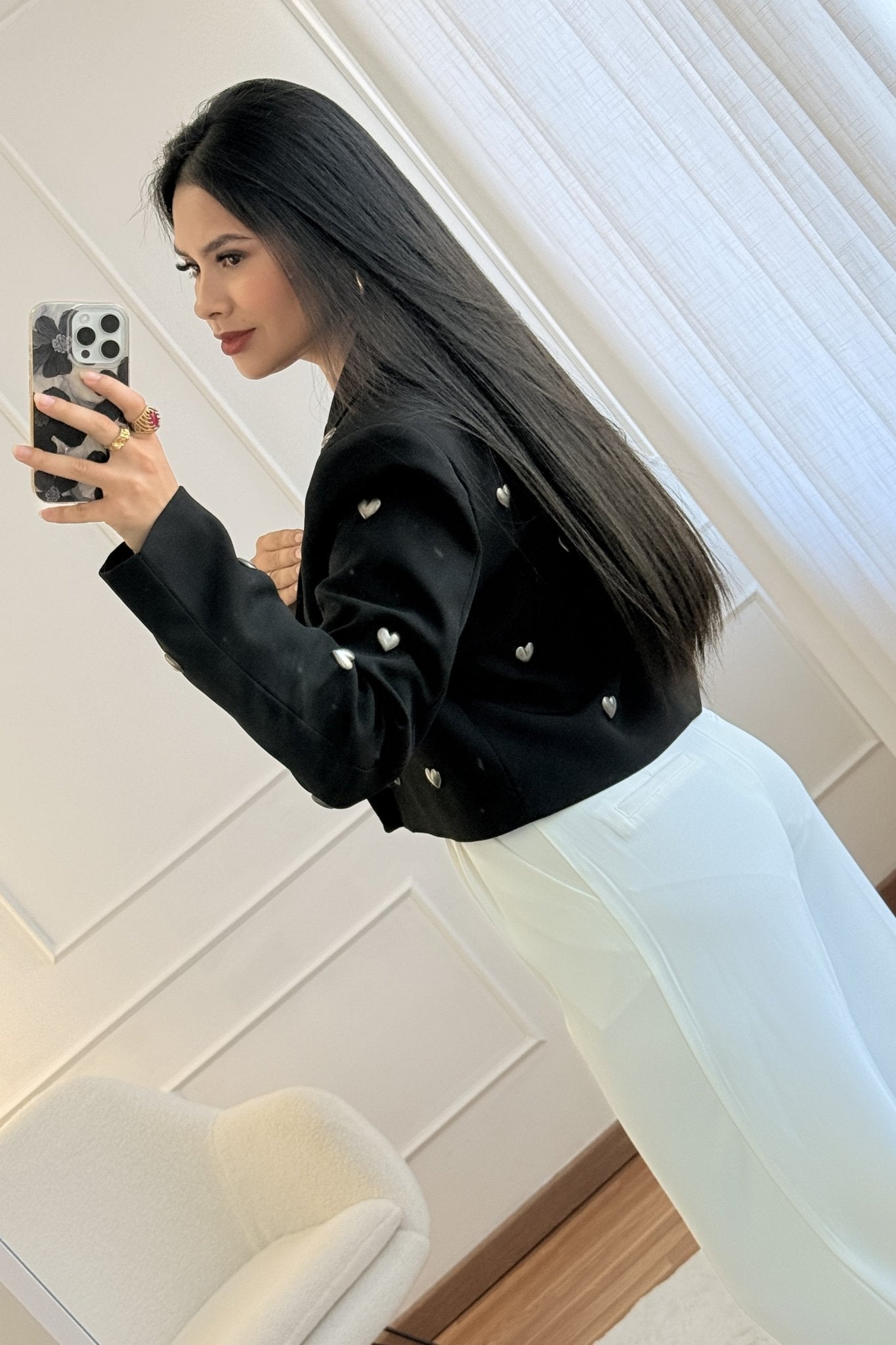 Blazer curto coração MOCHY - lavishiochiccasacoMochy