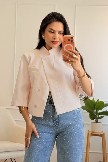 Blazer curto estruturado IVIVI - lavishiochicBlazerIVIVI