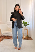 Blazer de colarinho mandarim MOCHY - lavishiochicBlazerMochy