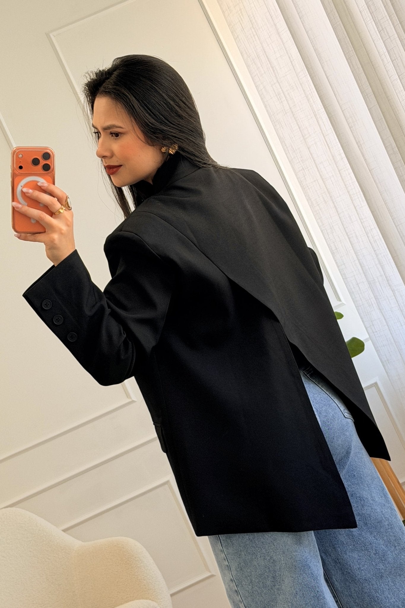 Blazer de colarinho mandarim MOCHY - lavishiochicBlazerMochy