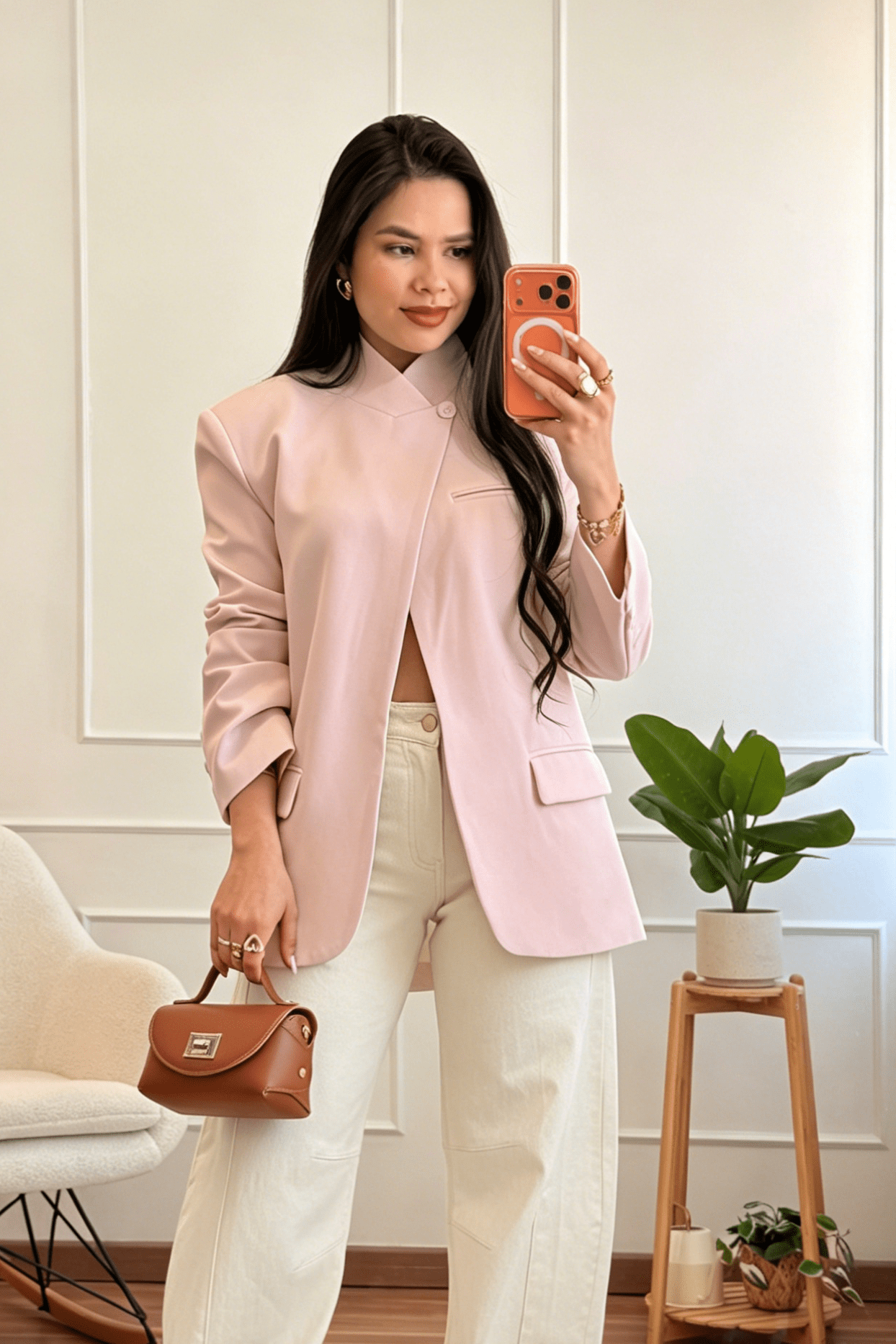 Blazer de colarinho mandarim MOCHY - lavishiochicBlazerMochy