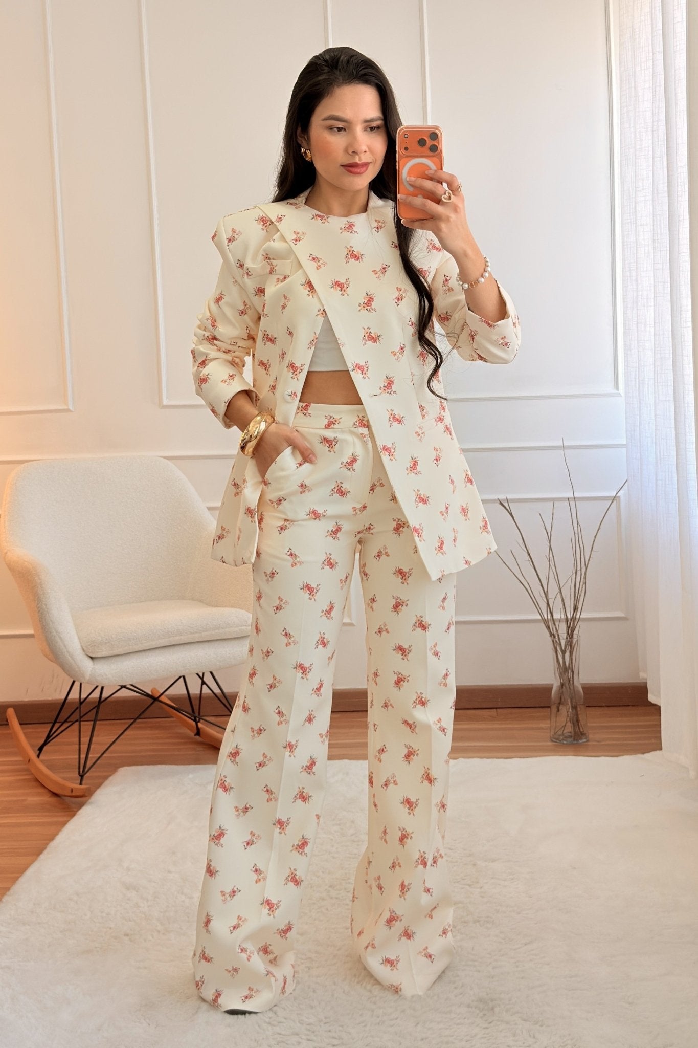 Blazer estampado floral LUMINA - lavishiochiccasacolumina