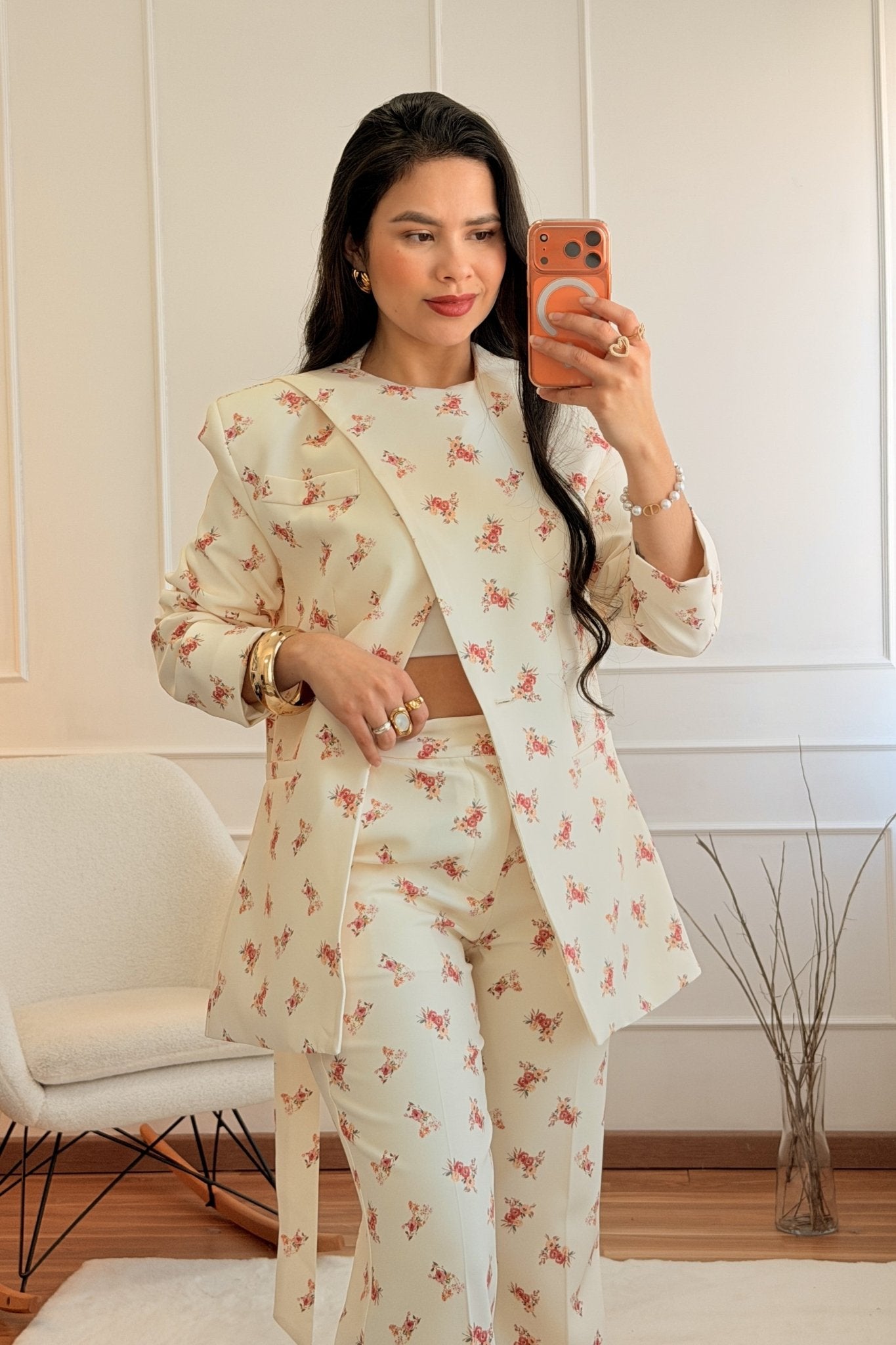 Blazer estampado floral LUMINA - lavishiochiccasacolumina