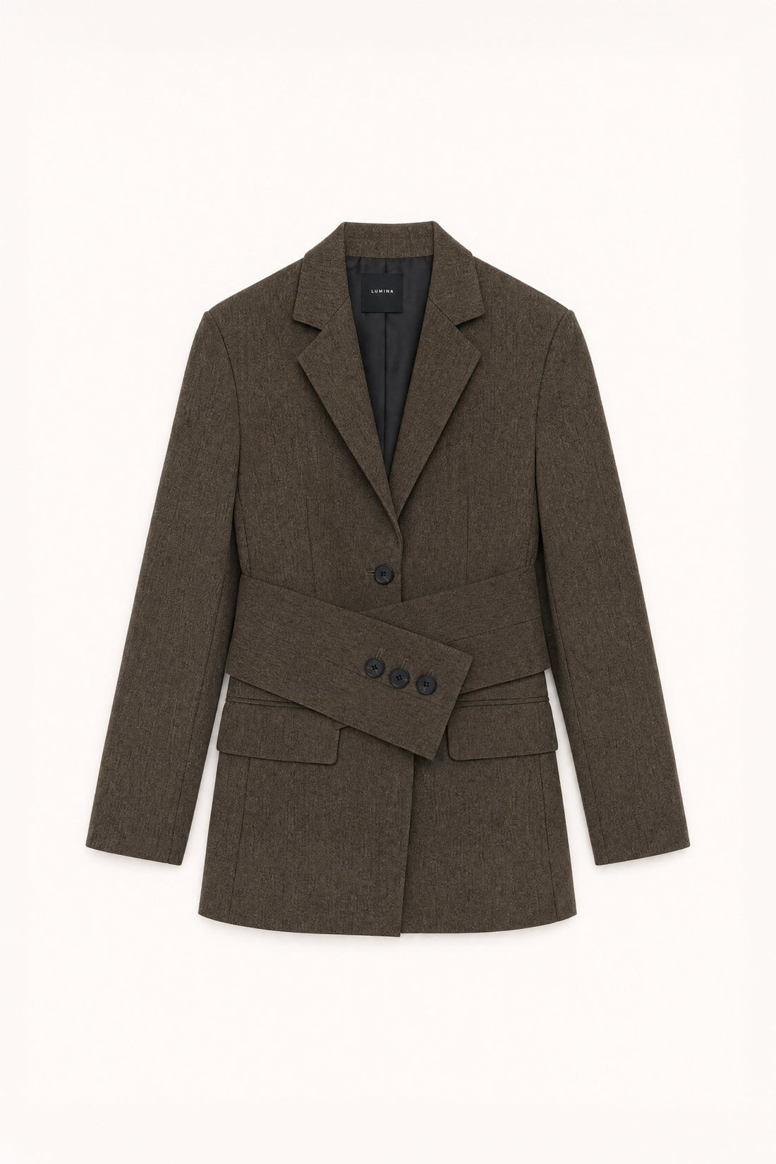 Blazer estruturado com faixa removível na cintura LUMINA - lavishiochicBlazerlumina