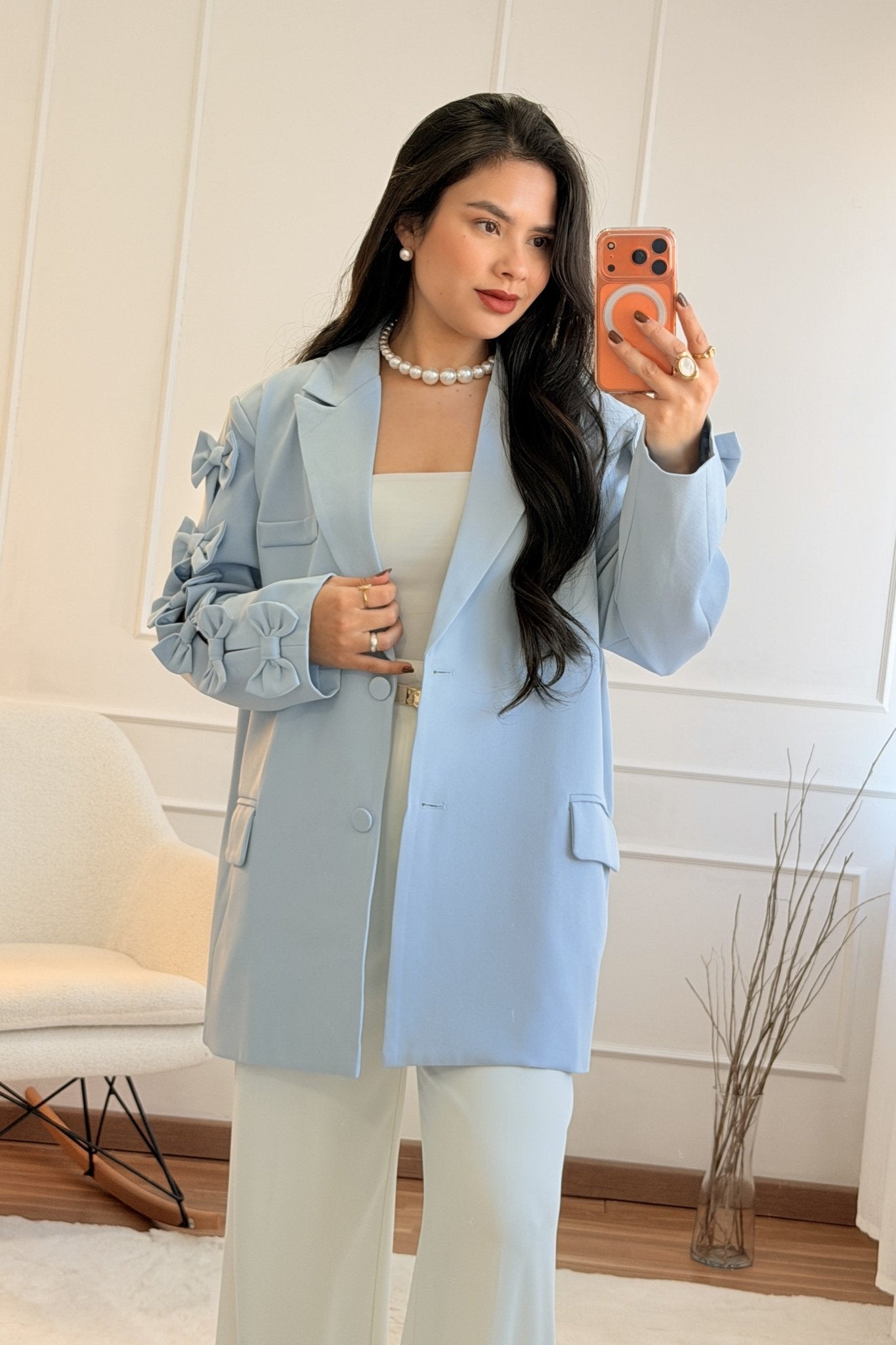 Blazer mangas laço MOCHY - lavishiochiccasacoPromoção