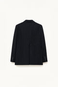 Blazer oversize às riscas com lapelas LUMINA - lavishiochiccasacolumina