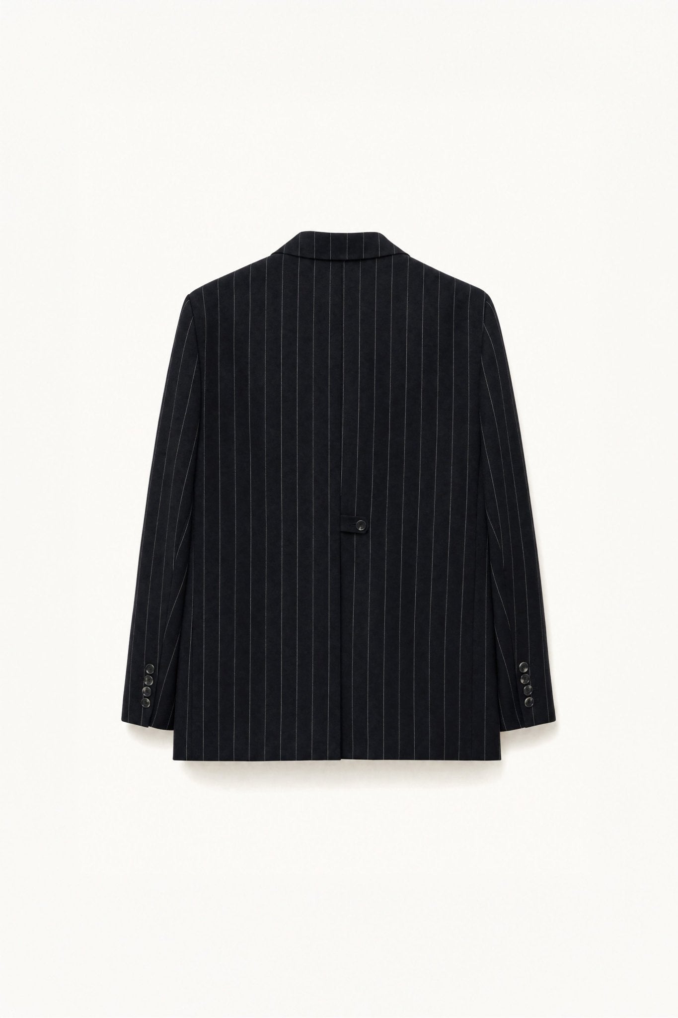 Blazer oversize às riscas com lapelas LUMINA - lavishiochiccasacolumina