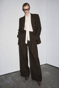 Blazer oversize às riscas com lapelas LUMINA - lavishiochiccasacolumina