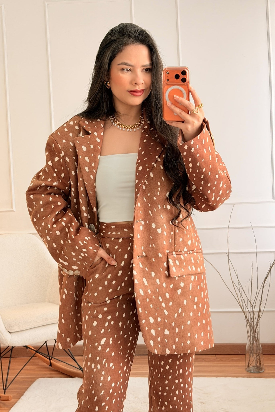 Blazer padrão animalier LUMINA - lavishiochiccasacolumina