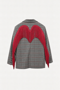 Blazer tartan com franjas decorativas LUMINA - lavishiochicBlazerlumina