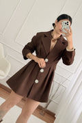 Blazer vestido botões aplicados MOCHY - lavishiochicvestidoMochy