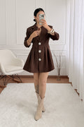 Blazer vestido botões aplicados MOCHY - lavishiochicvestidoMochy