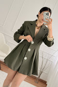 Blazer vestido botões aplicados MOCHY - lavishiochicvestidoMochy