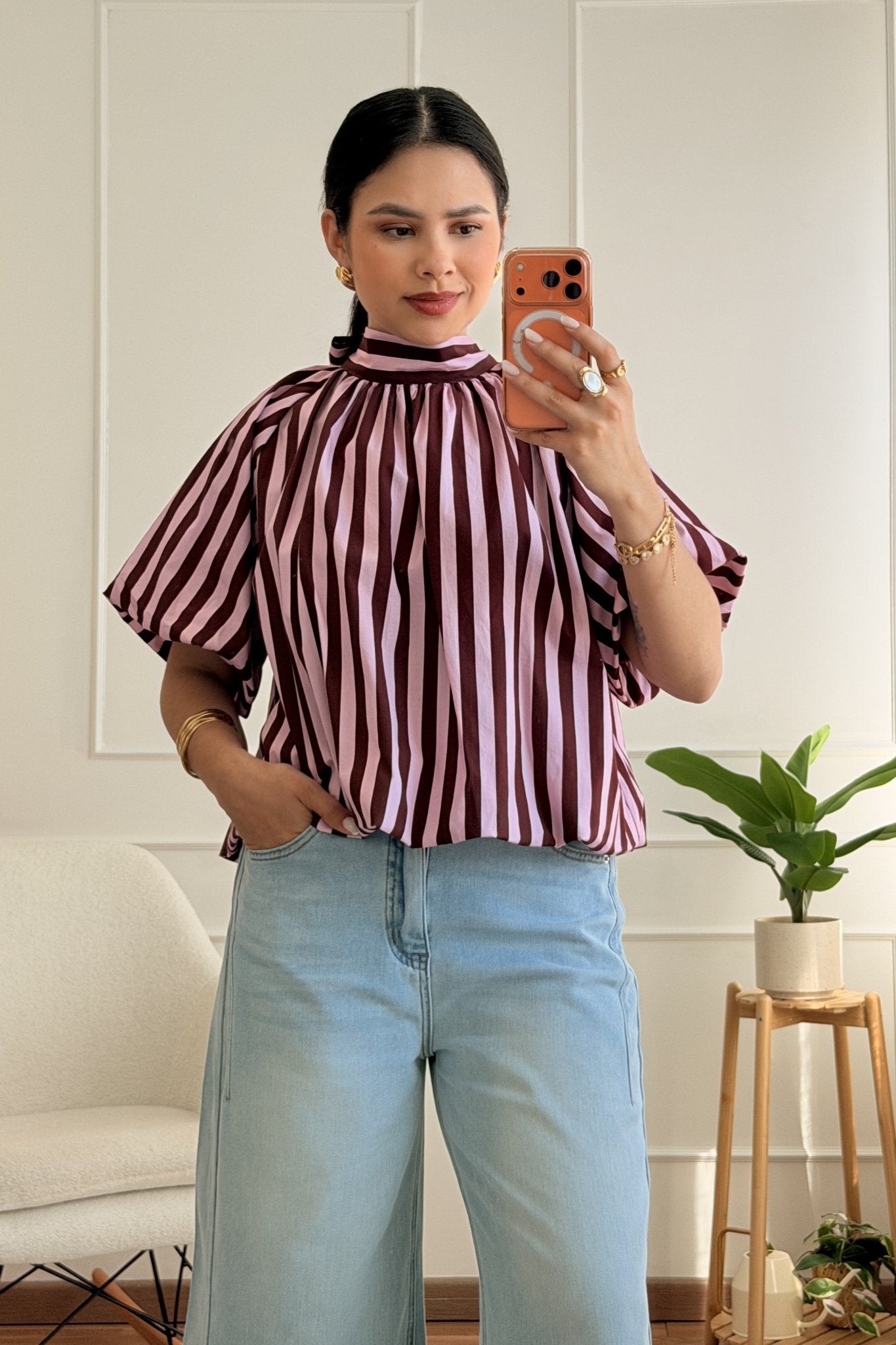 Blusa ballon listrada - lavishiochicBlusalavishiochic