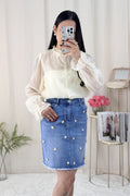 Blusa bordados florais AZAKA - lavishiochiccamisaAZAKA