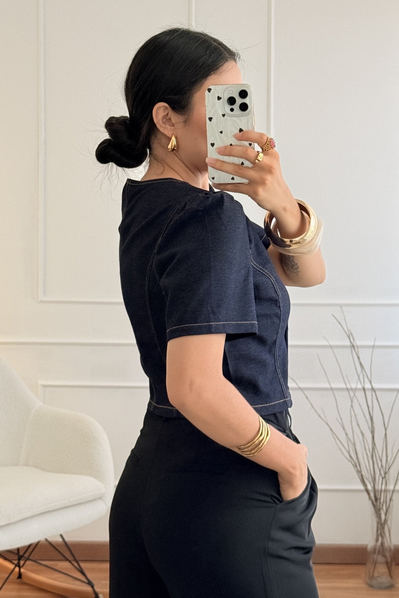Blusa botões dourados DROLE DE COPINE - lavishiochicBlusaDrole de copine Paris