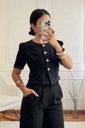 Blusa botões dourados DROLE DE COPINE - lavishiochicBlusaDrole de copine Paris
