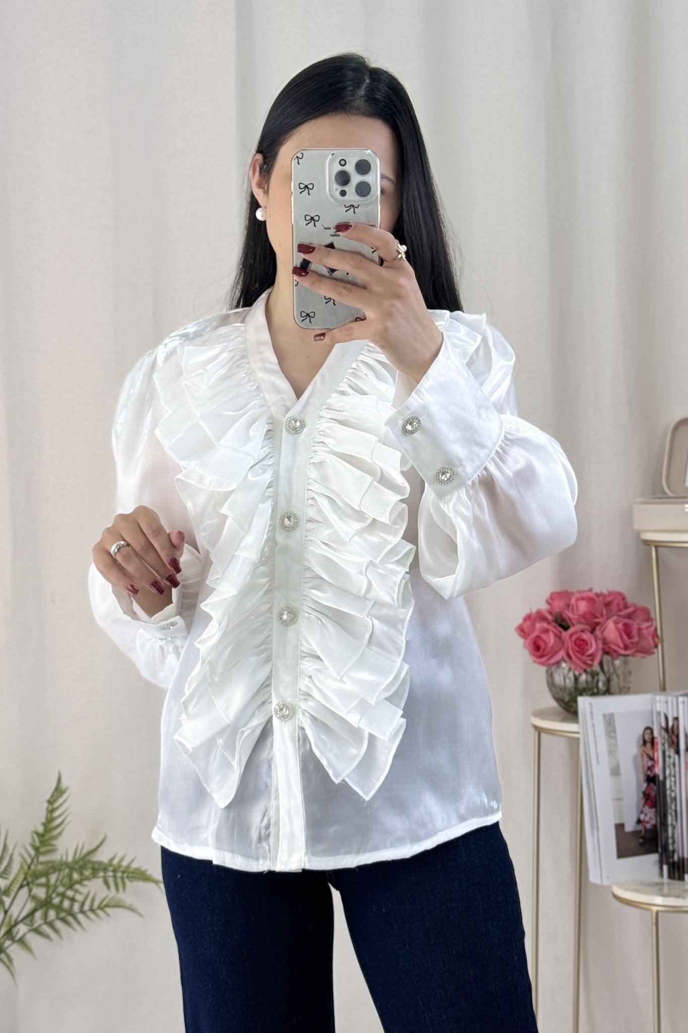 Blusa brilhante AZAKA - lavishiochicBlusaAZAKA