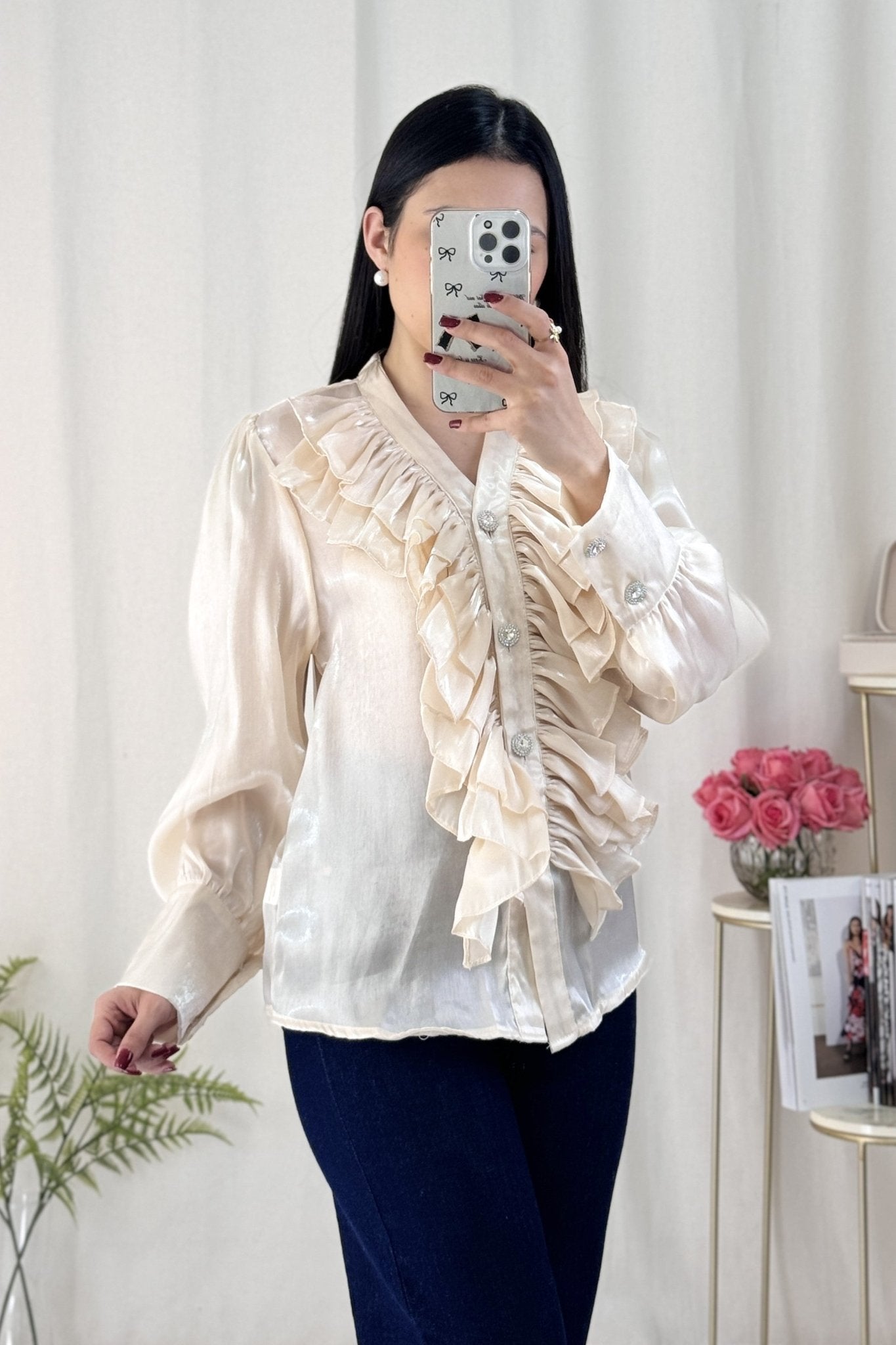 Blusa brilhante AZAKA - lavishiochicBlusaAZAKA