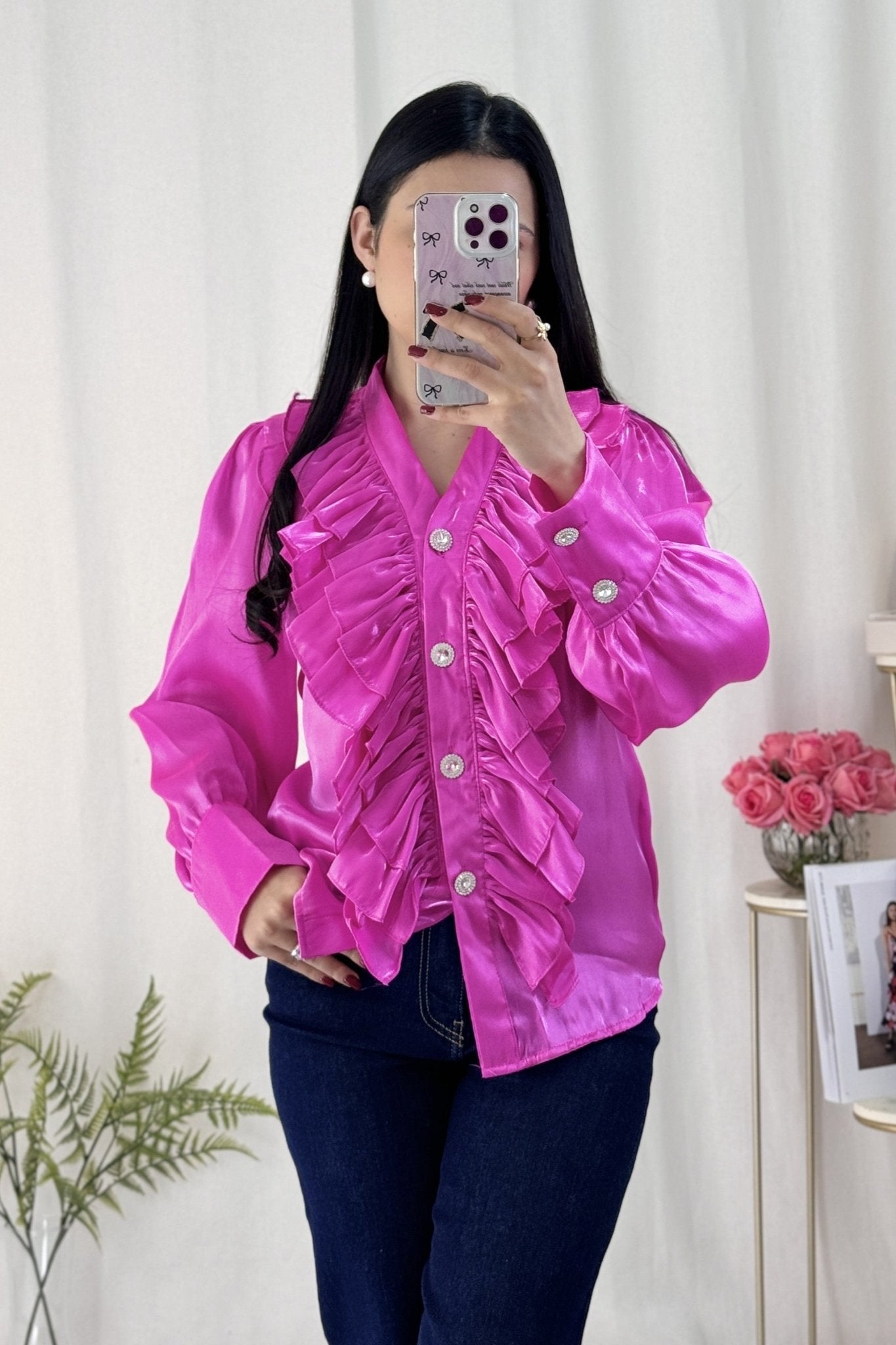 Blusa brilhante AZAKA - lavishiochicBlusaAZAKA