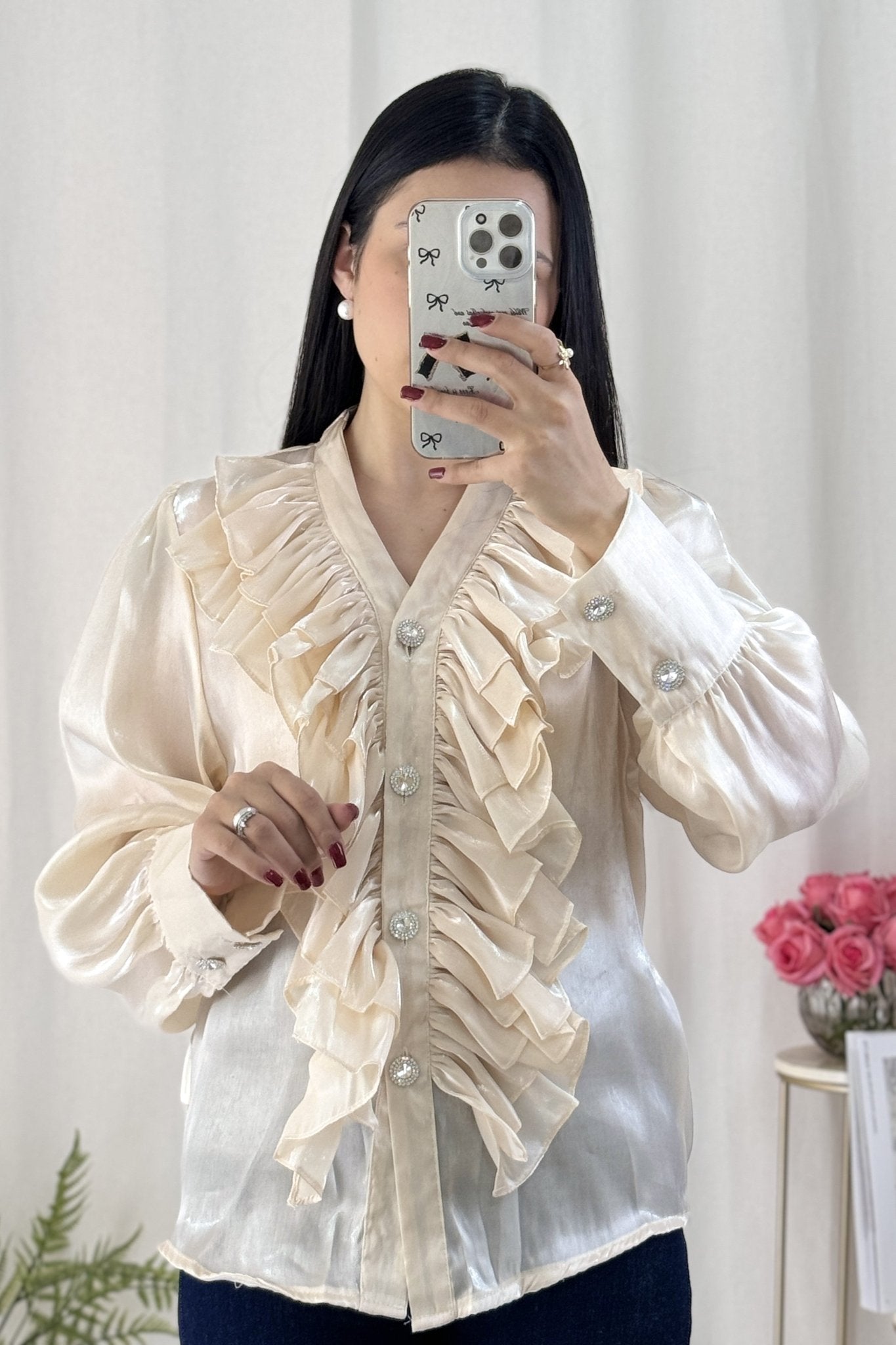 Blusa brilhante AZAKA - lavishiochicBlusaAZAKA