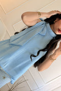 Blusa com Laço Lateral e Detalhe em Renda ELLI WHITE - lavishiochicBlusaELLI WHITE