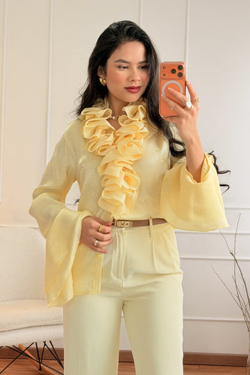 Blusa em folhos LUMINA - lavishiochicBlusalumina