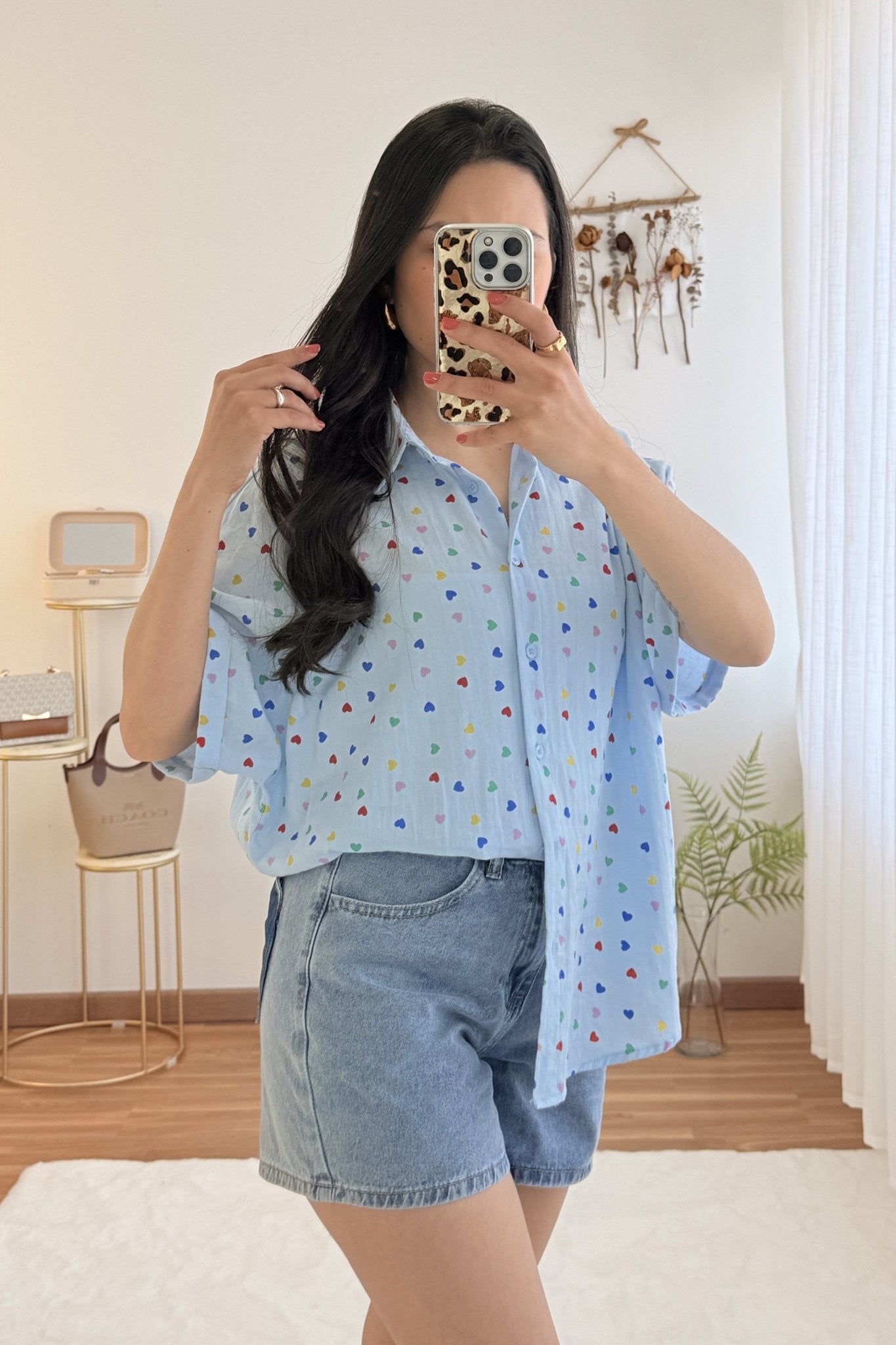 Blusa estampa de corações coloridos - lavishiochicBlusalavishiochic