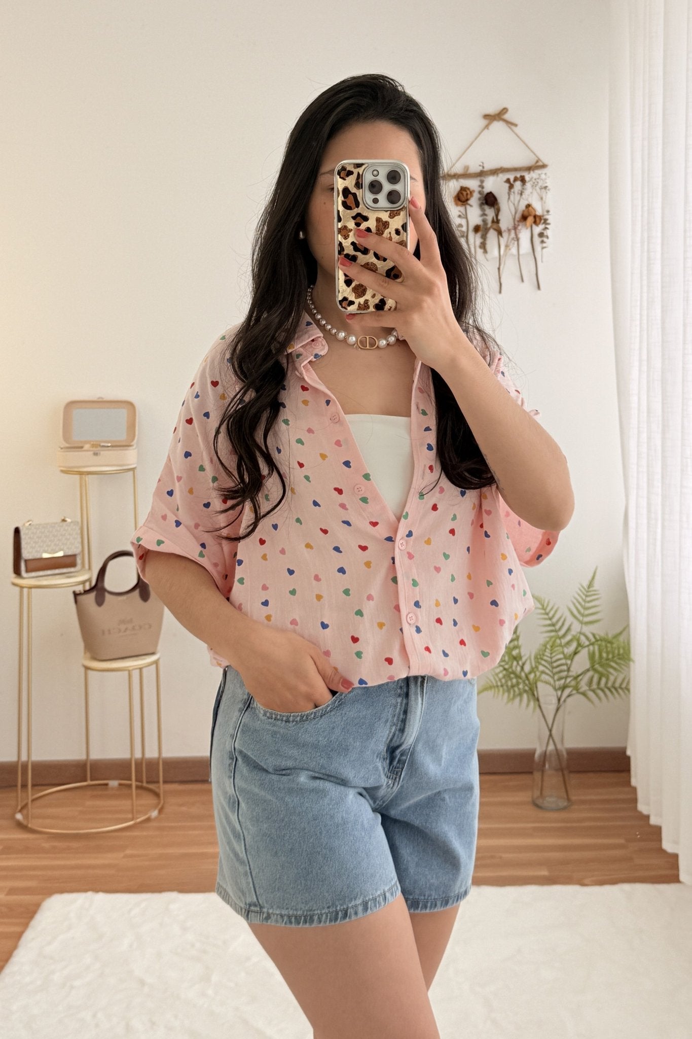 Blusa estampa de corações coloridos - lavishiochicBlusalavishiochic